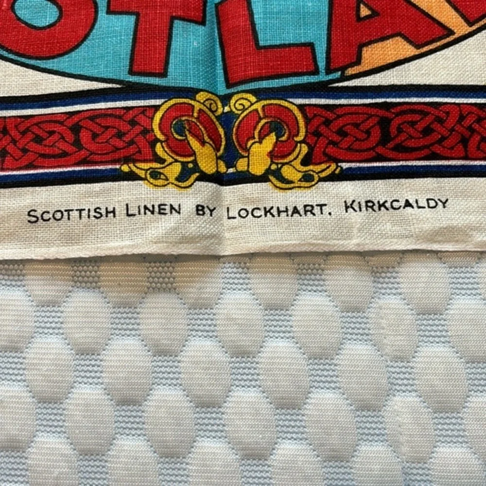 Vintage Lockhart Kirkcaldy Scotland Linen Tea Towel